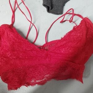 Lace Bralette in Vibrant Pink